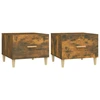 Image de vidaXL Tables basses 2 pcs. Chêne fumé 50x50x40 cm Bois composite