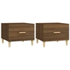 Image de vidaXL Tables basses 2 pcs. Brun imitation chêne 50x50x40 cm bois composite