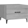 Image de vidaXL Table basse avec pieds métalliques Gris Sonoma 50x50x40 cm
