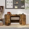 Image de vidaXL Bureau chêne fumé 140x50x75 cm bois composite