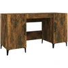 Image de vidaXL Bureau chêne fumé 140x50x75 cm bois composite