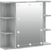 Image de vidaXL Armoire de toilette avec LED Gris Sonoma 70x16,5x60 cm