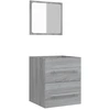 Image de vidaXL Armoire de salle de bain avec miroir Gris Sonoma 41x38,5x48 cm