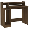 Image de vidaXL Bureau avec LEDs brun imitation chêne 97x45x90 Bois composite