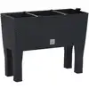 Image de vidaXL Lit surélevé Anthracite 60x25x46 cm PP-Rattan