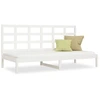Image de vidaXL Lit de jour sans matelas Blanc 90x200 cm Pin massif