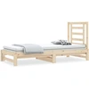 Image de vidaXL Lit de jour extensible 2x(90x190) cm Pin massif