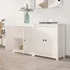 Image de vidaXL Sideboards 2 pcs. Blanc 70x35x80 cm Pin massif
