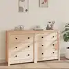 Image de vidaXL Buffet 140x35x80 cm pin massif