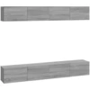 Image de vidaXL Armoires murales TV 4 pcs. Gris Sonoma 100x30x30 cm