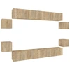 Image de vidaXL Ensemble d'armoires TV 8 pièces en bois composite chêne Sonoma