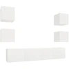 Image de vidaXL Ensemble de 6 meubles TV blanc en bois composite