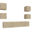 Image de vidaXL Ensemble d'armoires TV 6 pièces en bois composite chêne Sonoma