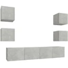 Image de vidaXL Ensemble de 6 meubles TV en bois gris béton