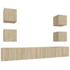 Image de vidaXL Ensemble d'armoires TV 6 pièces en bois composite chêne Sonoma
