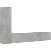 Image de vidaXL Ensemble d'armoires TV 4 pièces gris béton Bois composite