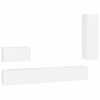 Image de vidaXL Ensemble de 4 armoires TV blanc en bois composite