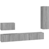 Image de vidaXL Ensemble de 4 meubles TV Gris Sonoma Bois composite