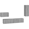 Image de vidaXL Ensemble de 4 meubles TV Gris Sonoma Bois composite