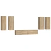 Image de vidaXL Ensemble d'armoires TV 6 pièces en bois composite chêne Sonoma