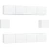 Image de vidaXL Ensemble de 6 meubles TV blanc en bois composite