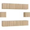 Image de vidaXL Ensemble d'armoires TV 6 pièces en bois composite chêne Sonoma