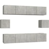 Image de vidaXL Ensemble de 6 meubles TV en bois gris béton