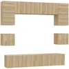 Image de vidaXL Ensemble d'armoires TV 8 pièces en bois composite chêne Sonoma