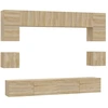Image de vidaXL Ensemble d'armoires TV 8 pièces en bois composite chêne Sonoma