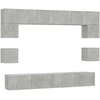 Image de vidaXL Ensemble de 8 meubles TV en bois gris béton