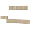 Image de vidaXL Ensemble d'armoires TV 5 pièces en bois composite chêne Sonoma