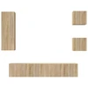 Image de vidaXL Ensemble d'armoires TV 5 pièces en bois composite chêne Sonoma