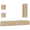 Image de vidaXL Ensemble d'armoires TV 5 pièces en bois composite chêne Sonoma