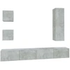 Image de vidaXL Ensemble de 5 meubles TV en bois gris béton