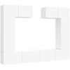 Image de vidaXL Ensemble de 6 meubles TV blanc en bois composite