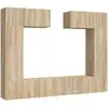 Image de vidaXL Ensemble d'armoires TV 6 pièces en bois composite chêne Sonoma