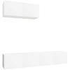 Image de vidaXL Ensemble de meubles TV 3 pièces blanc en bois composite