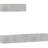 Image de vidaXL Ensemble de 3 meubles TV en bois gris béton
