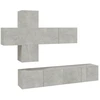Image de vidaXL Ensemble d'armoires TV 7 pièces gris béton Bois composite