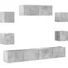 Image de vidaXL Ensemble d'armoires TV 7 pièces gris béton Bois composite