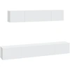Image de vidaXL Ensemble de 4 armoires TV blanc en bois composite