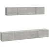 Image de vidaXL Ensemble d'armoires TV 4 pièces gris béton Bois composite