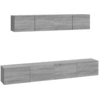 Image de vidaXL Ensemble de 4 meubles TV Gris Sonoma Bois composite