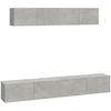 Image de vidaXL Ensemble d'armoires TV 4 pièces gris béton Bois composite