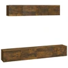 Image de vidaXL Ensemble de meubles TV 4 pièces chêne fumé bois composite