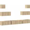 Image de vidaXL Ensemble d'armoires TV de 7 pièces en bois de chêne Sonoma