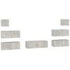 Image de vidaXL Ensemble d'armoires TV 7 pièces gris béton Bois composite