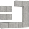 Image de vidaXL Ensemble de 6 meubles TV en bois gris béton