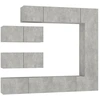 Image de vidaXL Ensemble d'armoires TV 7 pièces gris béton Bois composite