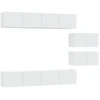 Image de vidaXL Ensemble de 6 meubles TV blanc en bois composite